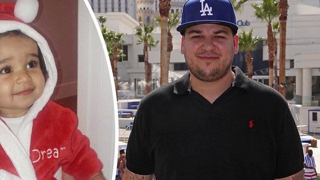 Doting daddy! Rob Kardashian shares new photo of his daughter Dream wearing an adorable red robe.