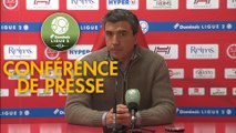 Conférence de presse Stade de Reims - Quevilly Rouen Métropole (2-1) : David GUION (REIMS) - Emmanuel DA COSTA (QRM) - 2017/2018