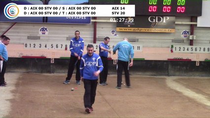 Quatrième tour, Club Elite Masculin, demi-finale aller, Aix-les-Bains contre Saint-Vulbas,, saison 2017-2018