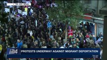 i24NEWS DESK | Protest underway against migrant deportation | Saturday, February 24th 2018