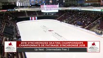 Intermédiaire – Libre #2 : Championnats de patinage synchronisé 2018 de Patinage Canada (7)