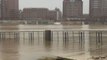 Rising Ohio River Floods Cincinnati Riverbank