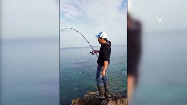 Oltayla 10 kiloluk balık yakaladı - MUĞLA