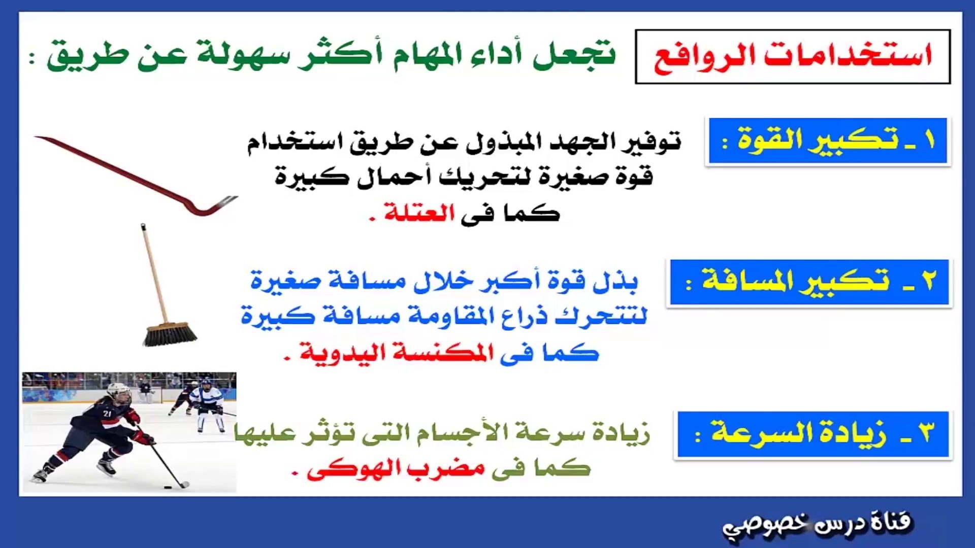 العلوم للصف السادس الإبتدائي التيرم الثاني 01 الدرس الأول أنواع الروافع فيديو Dailymotion