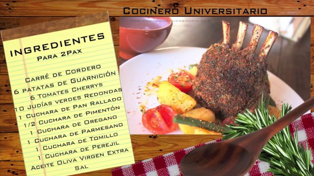 Jesús Augusto Sarcos Romero y un delicioso Carré de Cordero con Costra