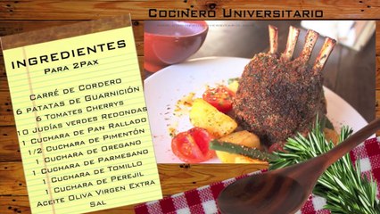 Jesús Augusto Sarcos Romero y un delicioso Carré de Cordero con Costra