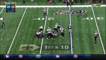 2016 - Drew Brees brought down by Kawann Short for the sack