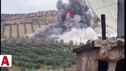 Türk savaş uçakları terör örgütüne ait binayı böyle imha etti