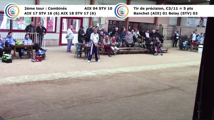 Second tour, second tir de précision, Club Elite Masculin, demi-finale aller, Aix-les-Bains contre Saint-Vulbas,, saison 2017-2018