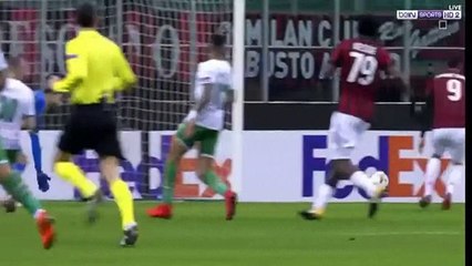 هدف لقاء اي سي ميلان - لودوجورتيس رازجراد  1 -0