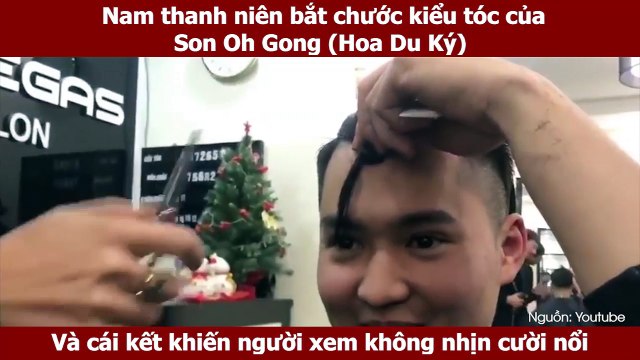 Nam thanh niên bắt chước kiểu tóc của Son Oh Gong (Hoa Du Ký)