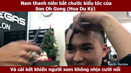 Nam thanh niên bắt chước kiểu tóc của Son Oh Gong (Hoa Du Ký)