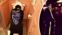 Ruby Rose faces another health setback after being pictured slumped over a toilet as the actress recovers from spine surgery using a walking frame and wheelchair.
