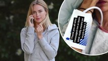 On the mend: Make-up free Kimberley Garner steps out in Beverly Hills as she is seen for the first time since being hospitalised after car crash.