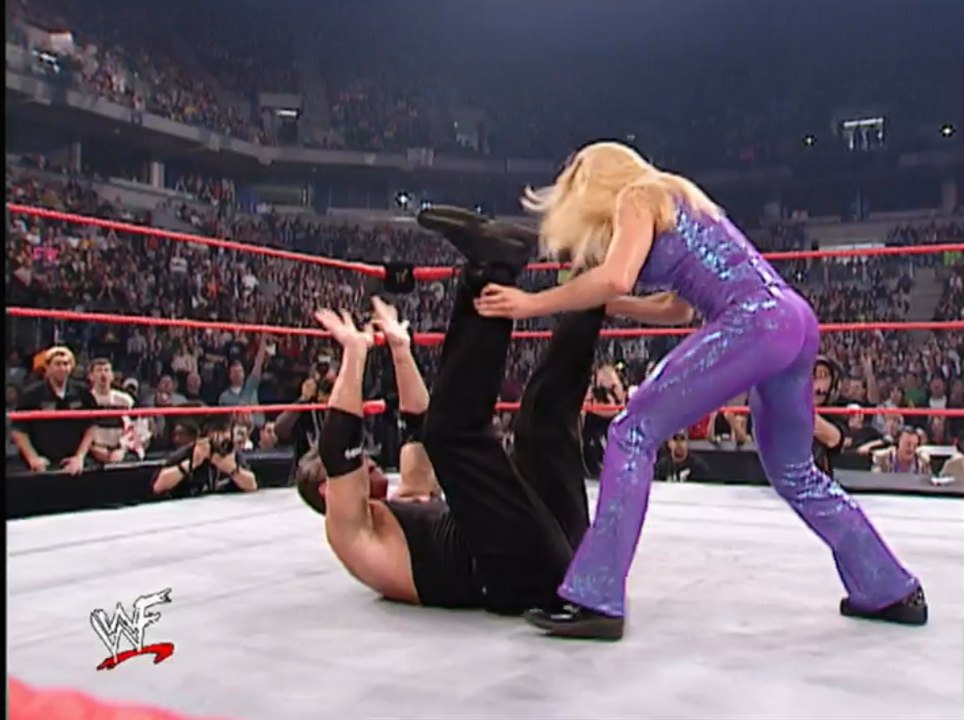 WWE The Rock and Trish vs Kurt Angle and Vince Mchmahon