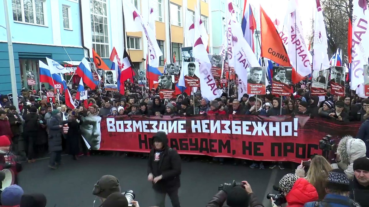 Rus muhalif Nemtsov'un öldürülmesinin 3. yılı - MOSKOVA