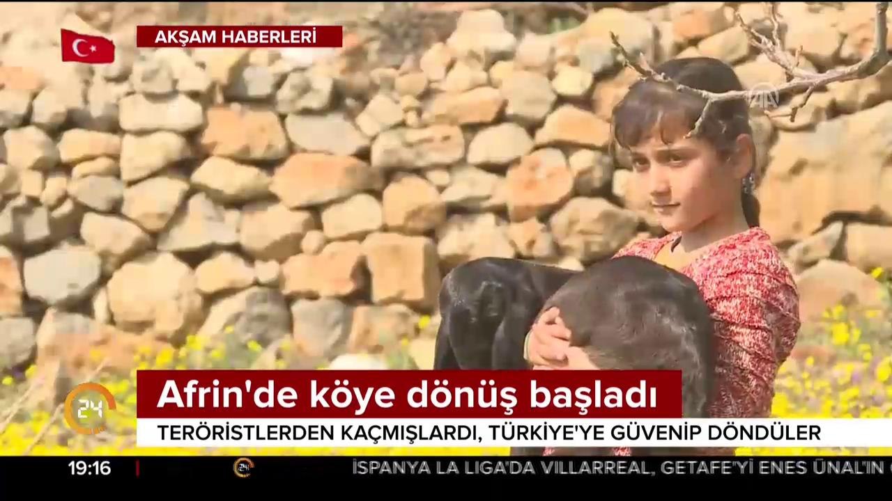 Afrin'de köye dönüş başladı