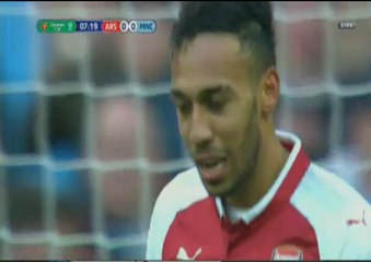 Pierre  Emerick-Aubameyang Missed 100% Chance HD - Arsenal 0-0 Manchester City 25.02.2018