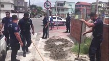 Guarda Municipal de Vila Velha impede construção de obstaculo em saída de bairro