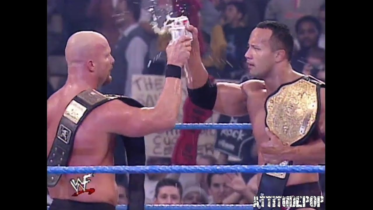 wwe Stone Cold & The Rock Vs Kurt Angle & Chris Jericho