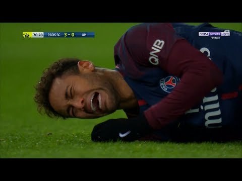 Neymar injury : Neymar in doubt for Real Madrid clash after being stretchered off in tears vs Marseille
