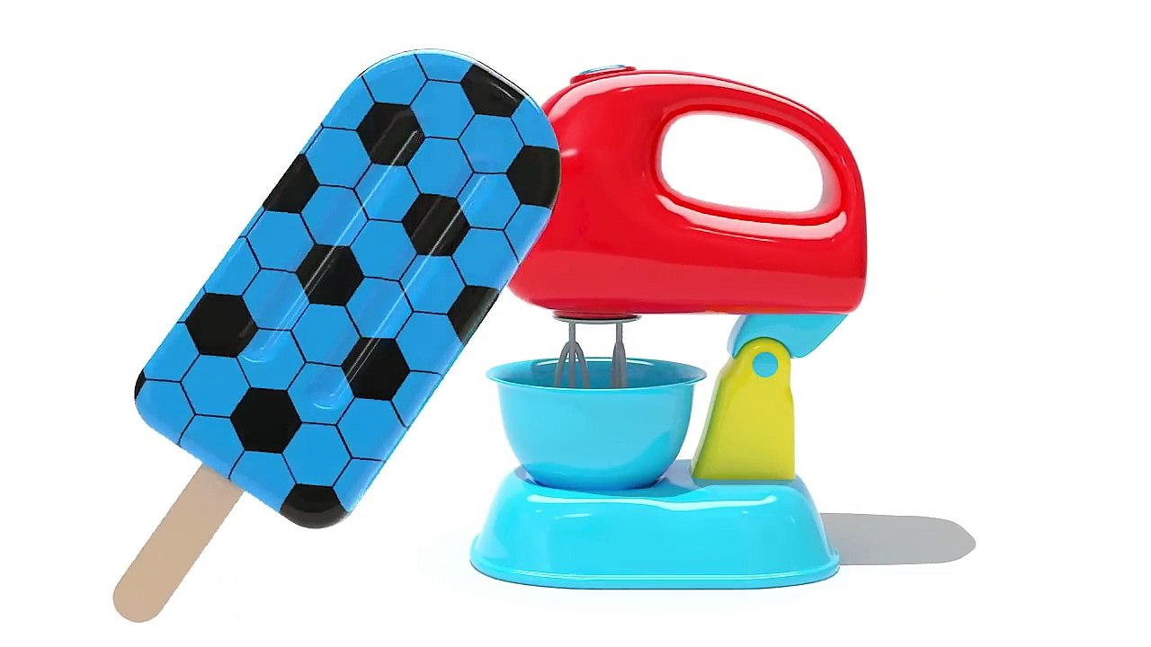 Learn Colors with 3D Soccer Ball Popsicle for Kids