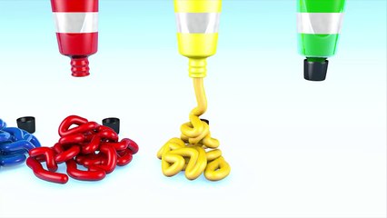 Learn Colors for Children With Colorful Toothpastes 3D Learning Videos for Kids Toddlers