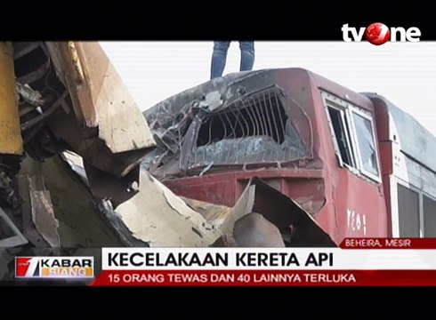 Tabrakan Kereta di Mesir, 15 Orang Tewas