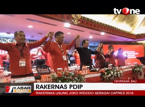 Rakernas PDIP Usung Joko Widodo Sebagai Capres 2019