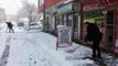Karlıova’da bahar havası, yerini kar yağışına bıraktı
