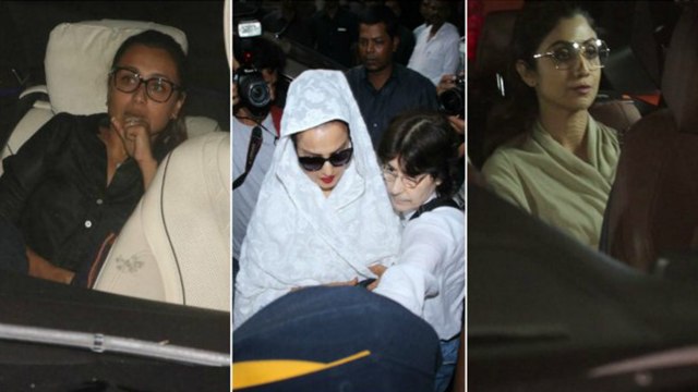 Rekha, Rani Mukherji, Shilpa Shetty At Anil Kapoor Residence | Sridevi Funeral