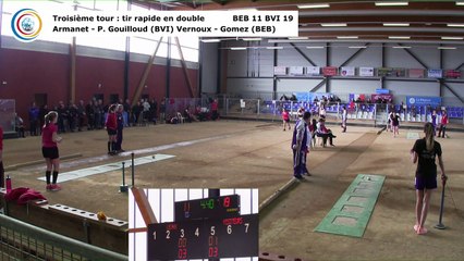Troisième tour, tir rapide en double, Club Elite Féminin, demi-finale aller, Bourg-en-Bresse contre Bièvre Isère,, saison 2017-2018
