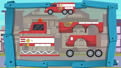 Полицейская машина и пожарная машина - Обучающий мультик про машинки