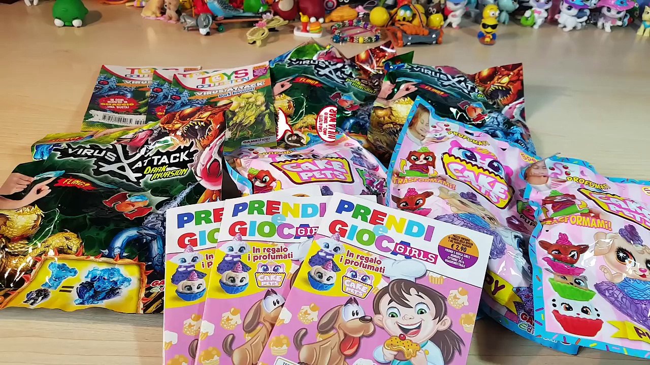 EDICOLA #93: CAKE PETS & VIRUS ATTACK Pacco con 6 bustine (unboxing by Giulia Guerra)