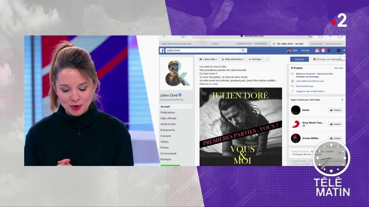 Julien Doré recherche ses premières parties