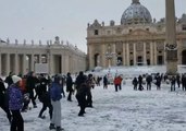 Snowball Fight Breaks Out at Saint Peter's Basilica in Vatican
