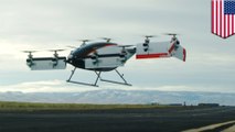 Flying taxi drone takes off in first flight test