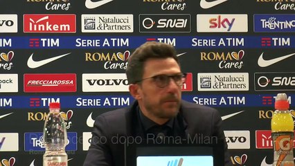Roma-Milan, Di Francesco nella conferenza post gara