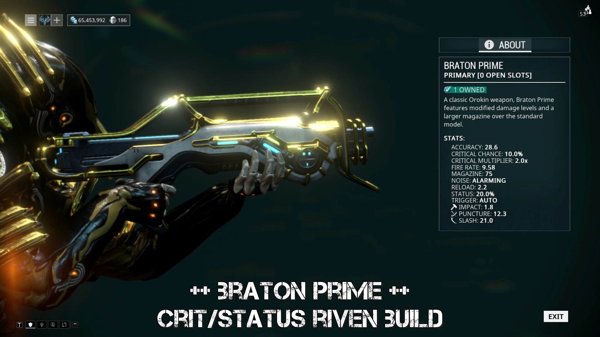 Warframe Braton Prime Crit/Status Riven Build (Hybrid build) - video  Dailymotion