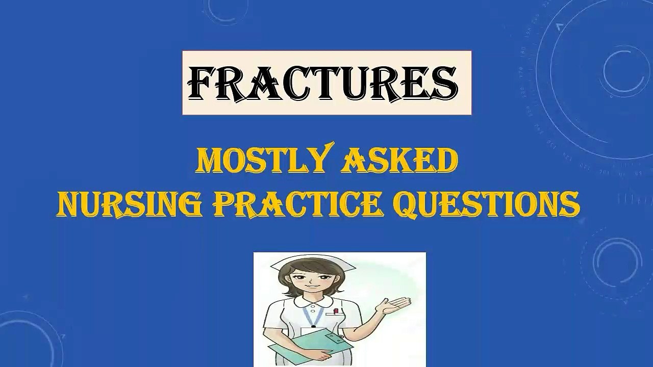 Fracture Nursing Questions ! NCLEX RN Practice Test Questions video