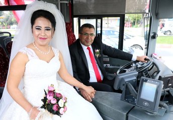 Belediye Otobüsü 'Gelin Arabası' Oldu