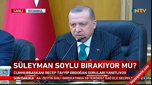 Cumhurbaşkanı Erdoğan'dan 'Soylu istifa edecek mi?' sorusuna yanıt