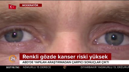 Renkli gözlerde kanser riski yüksek