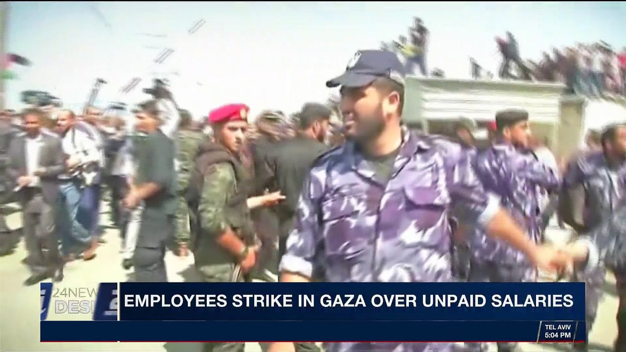 i24NEWS DESK | Employees strike in Gaza over unpaid salaries | Monday, February 26th 2018
