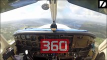 Zogu përplaset me avionin gjatë fluturimit, kamera në kabinë filmon momentin kur... (360video)