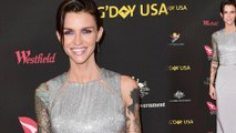 She's on the mend! Ruby Rose flaunts her trim figure in a sparkling gown as she attends G'Day USA WITHOUT her wheelchair and walking frame after spinal surgery.