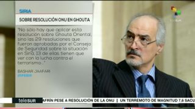 Embajador sirio ante ONU pide aplicar 29 resoluciones en su país