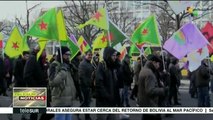 Kurdos que residen en Alemania repudian ataques turcos a su pueblo