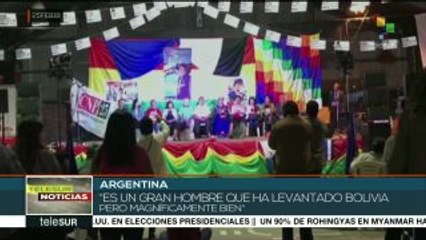 Piden bolivianos residentes en Argentina que Evo se postule de nuevo