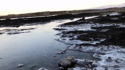 Sea freezes at Anglesey as extreme weather hits North Wales